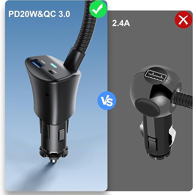 for Magsafe 15W Car Mount Wireless Phone Charger Cigarette Lighter，Car Magnetic Vent Mount Holder with Dual Port PD&QC for Magsafe Fast Charging for iPhone Air/17/16 15 Pro Plus Max 14 13 12