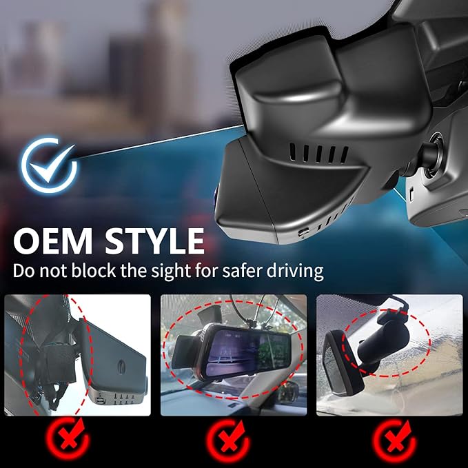 4K Dash Cam Custom fit for Subaru Crosstrek 2024 2025 2026(Model B),Base Limited Premium Sport Wilderness etc, Integrated OEM Look, UHD 2160P Video, App & WiFi, 64GB Card