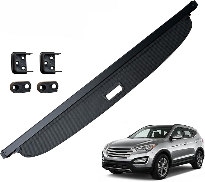 MIALUTY® Cargo Cover for 2008-2014 Hyundai Tucson Retractable Trunk Cover Tucson Accessories Anti-Peeping Anti-Theft Privacy Screen,Trunk Luggage Shield Shade Carbon Fiber Texture