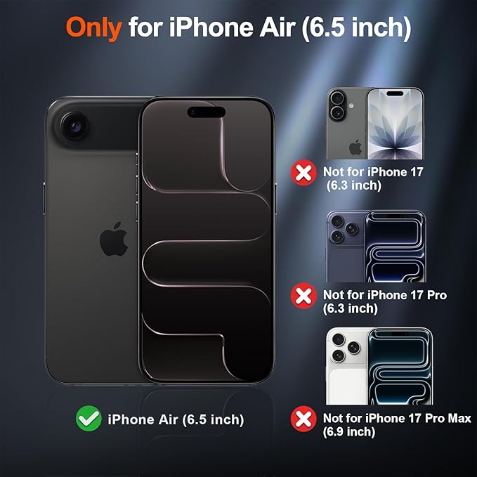 SUPFINE Magnetic for iPhone Air Case (Compatible with MagSafe)(Military Grade Drop Protection) Slim Translucent Matte Shockproof with Anti-Fingerprint Phone Cover for 17 Air,Dark Purple