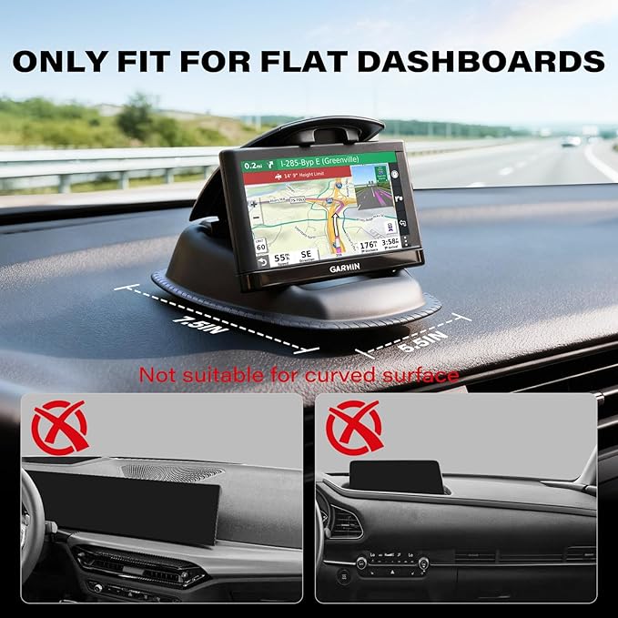 APPS2Car GPS Car Truck Mount, Non-Slip GPS Bean Bag Dash Mount 2-in-1 Anti-Skid Friction Dashboard Sandbag Clamshell Phone Holder for Garmin Nuvi Tomtom Magellan Navigation & All Cell Phone iPhone