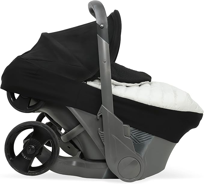 Little Unicorn Winter Car Seat Cover | Premium Insulated Fabric | Universal Fit & Easy to Install | Travel Bag Included (Pearl)