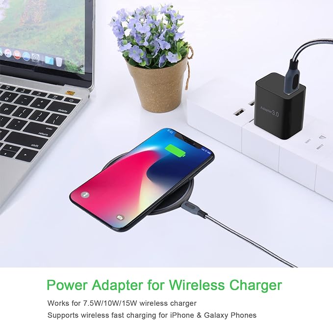 5V 3A USB Wall Charger Fast Charging Block Phone Charger USB Plug Compatible with iPhone 16 15 14 Pro Max Galaxy S24 S23 Ultra 22 21 20 A03s Android Camping Fan – [2Pack] Black White