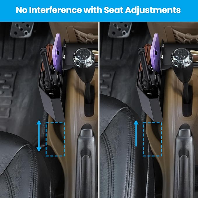 DIAMOOKY Upgraded Metal Magnetic Center Console Organizer for Jeep Wrangler JK JKU 2018 2017 2016 2015 2014 2013 2012 2011 Accessories, Gear Shift Side Storage Box Tray, Integrated (Not for JL/JLU)
