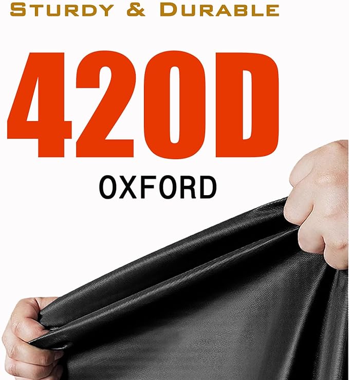 Thickened 4XL Motorcycle Cover – Waterproof and Windproof Large Bike Cover Fits up to 116" – Lockable & Reflective (4XL)