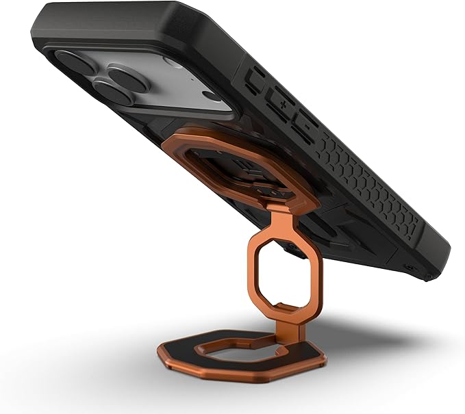 URBAN ARMOR GEAR UAG Magnetic Ring Stand Monarch Mag2 w/Built-in Bottle Opener - Ultra-Strong Double Magnet MagSafe Compatible Metal Phone Ring Grip 360 Rotation Kickstand, Burnt Orange