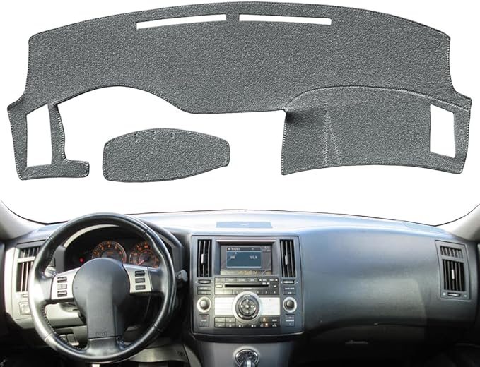 Yiz Dash Cover Mat Pad Carpet Custom Fit for Infiniti FX35 FX45 2003 2004 2005 2006 2007 2008 Dashboard Pad Carpet Protector(Dark Gray) Y40