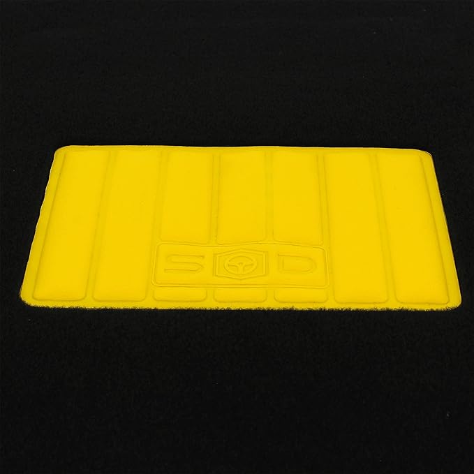 Universal Car Floor Mats Rubber Edge Yellow Non-Slip Washable Mats Front 45 x 65 cm Rear 44 x 33 cm