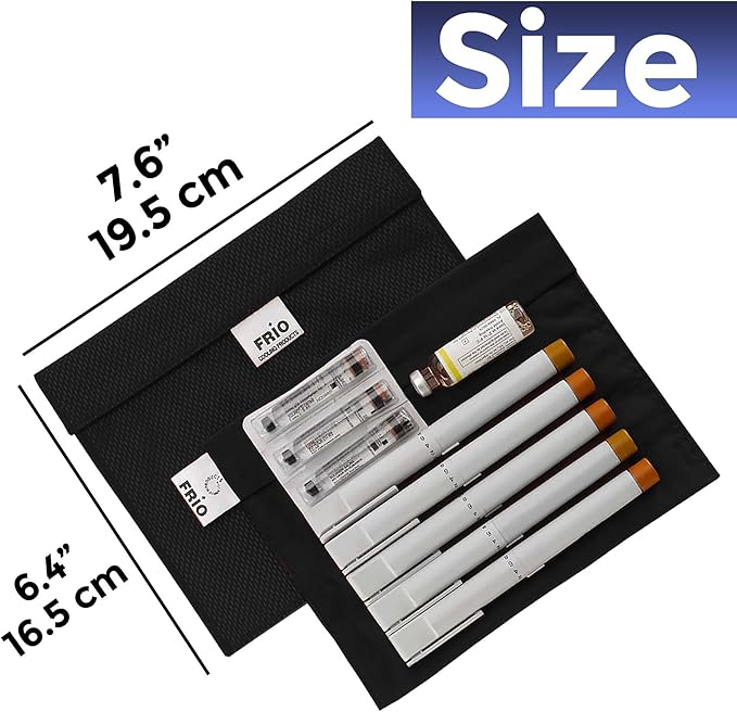 FRIO Cooling Wallet - Insulin Cooler for 45+ Hours of Stress Free On The Go - Black - XL
