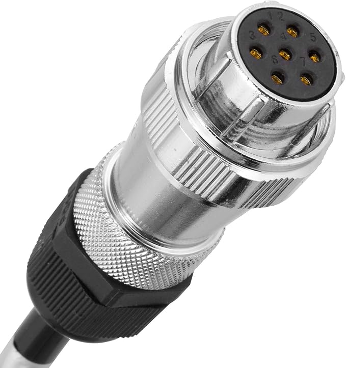 DALLUX Heavy Duty Vehicle Coil Trailer Cable with 4 Channel 4 PIN AV Connector Disconnect Kit for Truck Caravan Motor Home Backup Security Camera Monitor System