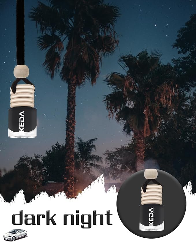 Automotive Air Freshener 4ml Car Scents | 45-Days Keep Fragrance | Automobile Hanging Diffuser Bottles | Remove Auto Odor Long-Lasting Fresh Air for Home Deodorizer (Dark Night)