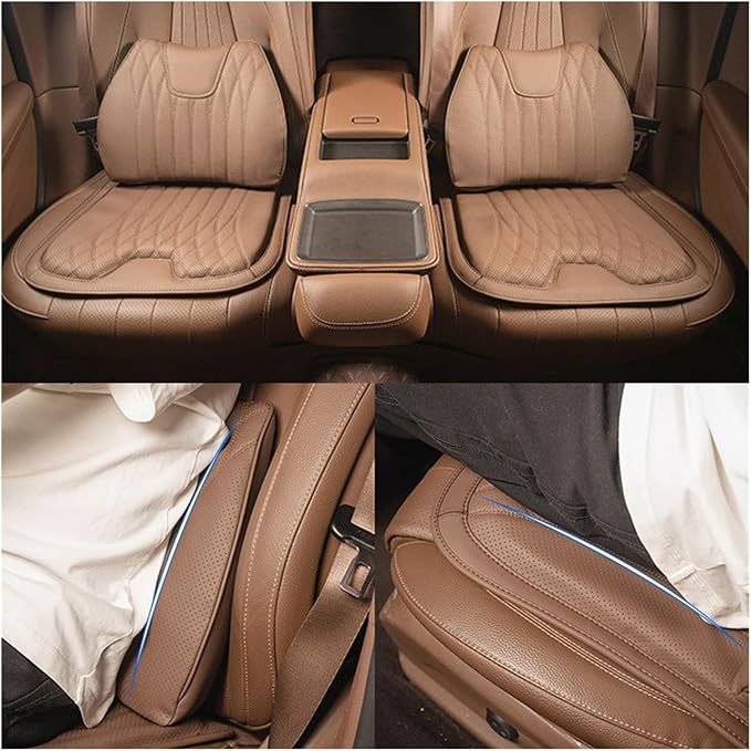 F Car Seat Cushion for BMW All Model I3 I4 I8 X1 X2 X3 X4 X5 X5M X6 X7 Z4 Car Lumbar Support Pillow Auto Seat Waist Back Cushion Y (Color : Orange B)