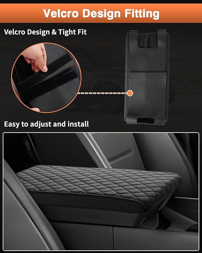 Shademax Custom for 2024 2025 2026 Hyundai Santa Fe Center Console Cover Armrest Cover Santa Fe Hybrid Accessories Arm Rest Cushion Pad Leather Middle Console Cover Armrest Seat Box Protector