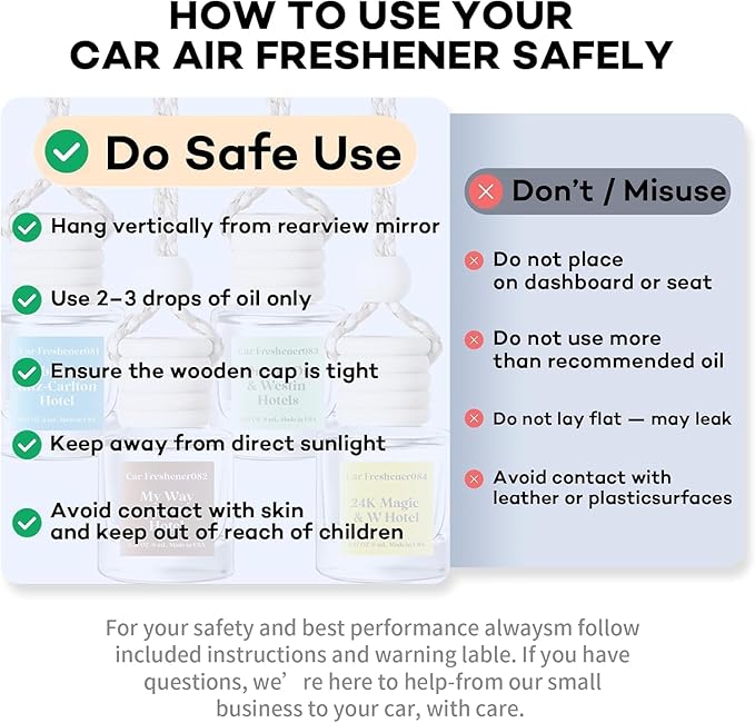 C Classy Hanging Car Air Freshener 2 Pack, Pink Sparkle Champagne Essential Oil Diffuser, Long-Lasting Fragrance, Cute Glass Bottle Car Accessories for Women & Men, Made in USA
