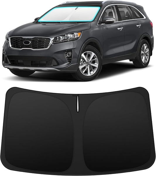 INSAUTO Custom Fit Windshield Sun Shade Accessories for Kia Sorento 2016-2020, Foldable Front Window Sunshade, UV & Heat Reflector, Keeps Interior Cool, Includes Storage Bag
