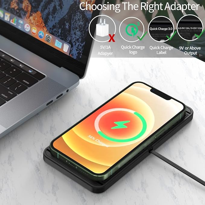 Wireless car Charger Charging pad 15w Non Slip FastCharger for car Wireless Phone Charger for Android for iPhone 11/12/13/14/15/16 /17 Pro Max Xs,Samsung Galaxy S20, S10+ Note 9，LG