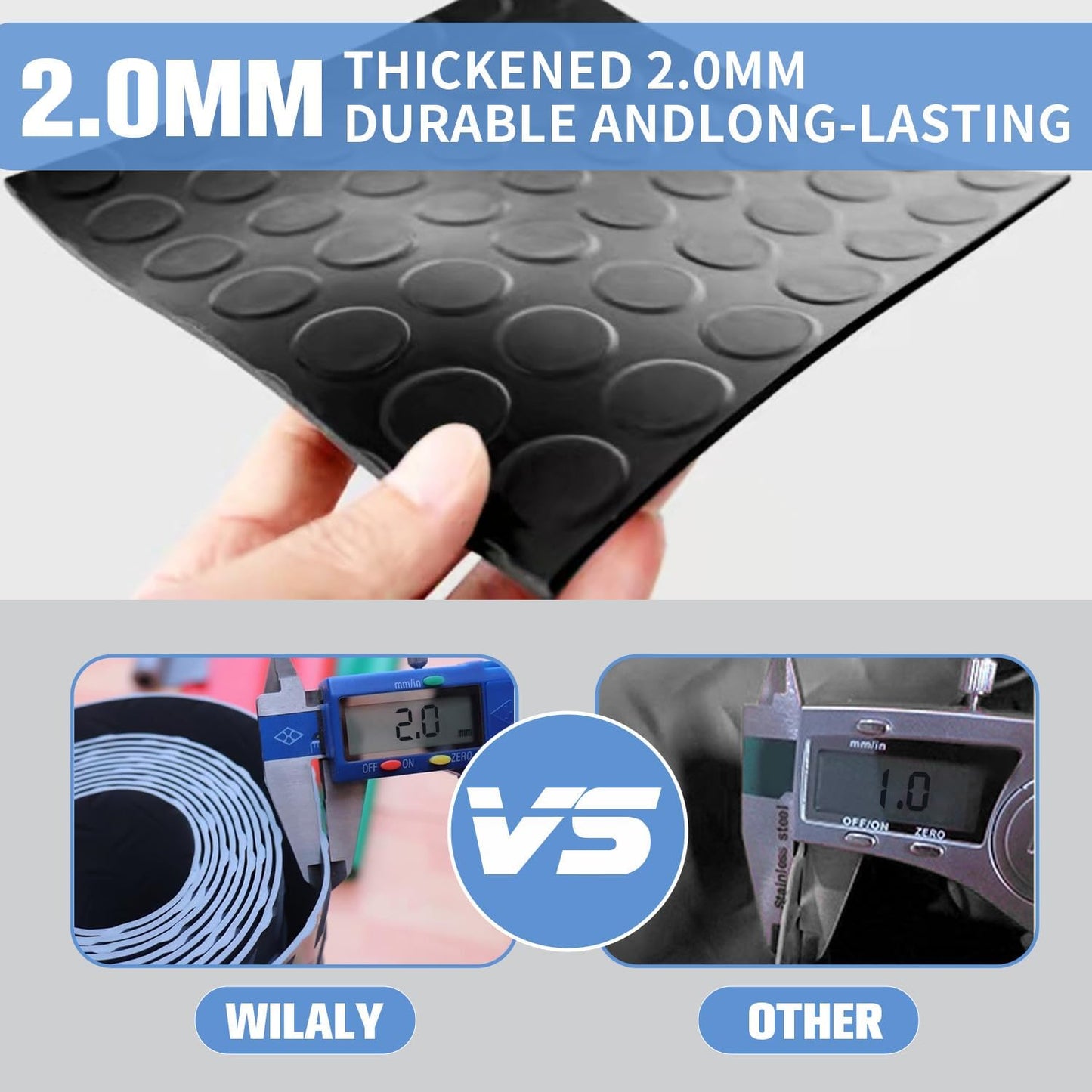 Premium Garage Floor Mat, Commercial Grade Heavy Duty Parking Mat for Garage Floor, Golf Cart Parking, Water/Stain Resistant Floor Runner (Black Coin, 2 Rolls x 4 x 6.5 Feet)