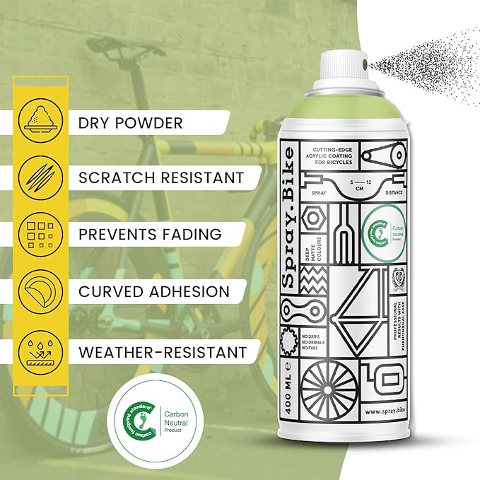 Spray.Bike Spray Paint | Designed Mainly for Bicycles | Multi-Use Acrylic Spray Paint for Metal, Plastic | High Coverage Bike Paint, 400ml, Whetstone