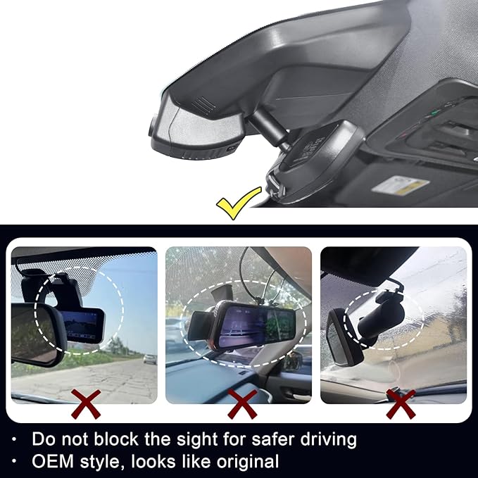 Mangoal 4K Dash Cam Custom fit for Cadillac Gen5 Escalade/Escalade ESV 2021-2026(Model A), Base Sport Premium Luxury Platinum V-Series, UHD 2160P Video, WiFi and App, Loop Recording, 64GB Card