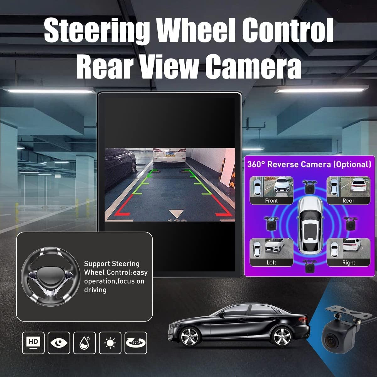 Kunfine Tesla Style Car CarPlay Android Auto Navigation Stereo GPS Radio Reverse Camera 9.7" IPS Touchscreen Headunit Tablet Media Player For Peugeot 301 13-22, if Applicable Octa Core 4G+64G Advanced
