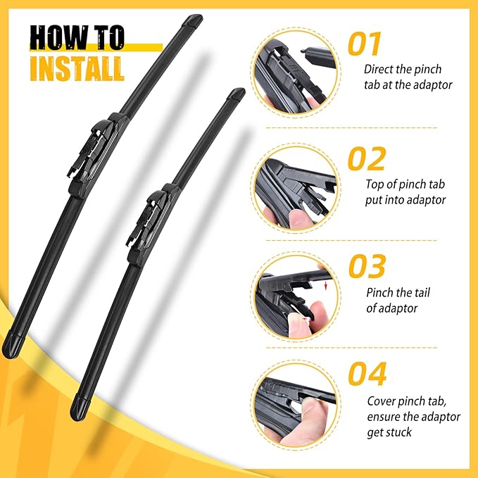 MIKKUPPA 28"+28"+12" Windshield Wiper Blades Replacement for 2012-2018 Ford Focus Original Factory Quality All Season Front Rear Wiper Blade Set (Pack of 3)