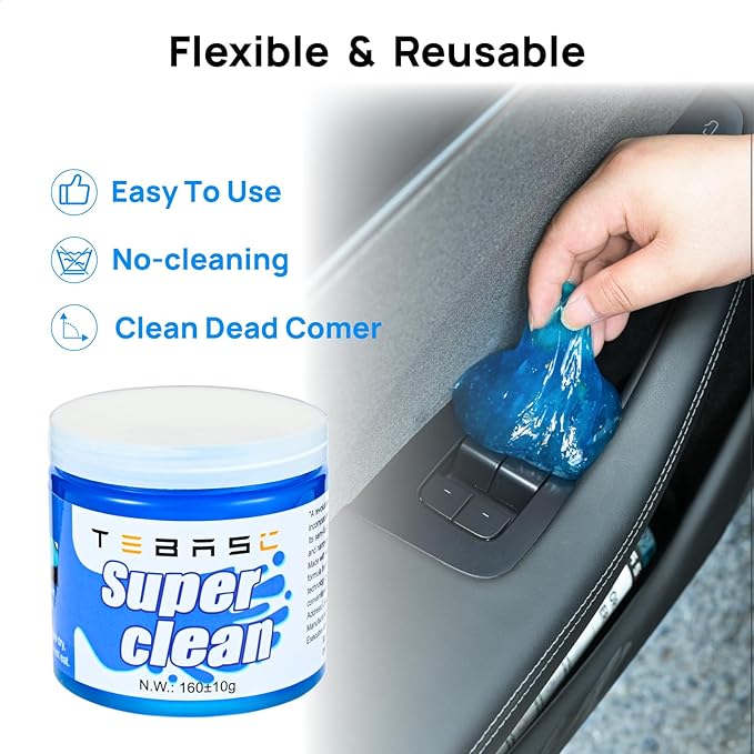 8PCS Customized Interior Cleaner kit for Tesla, Stain Remover, Safe on Vegan Leather, Tesla Cleaning kit Products for Dash/Console/Door/Interior, Cleaning Kit for Tesla Model 3/Y/S/X Accessories