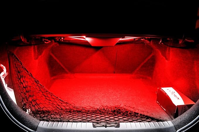 iJDMTOY 18-SMD-5050 LED Strip Light Compatible with Car Trunk Cargo Area or Interior Illumination, Brilliant Red