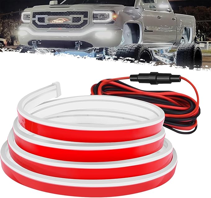 DIBMS 71" High Brightness Car Hood Gap LED Strip, LED Car Ambient Light, Dynamic Scan Activated Design, Daytime Driving Kits, Car Accessories Eclipse LED Lights (White)