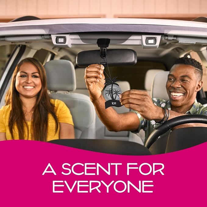 California Scents Palms Ice Paper Car Air Freshener, Pack of 6 x 4 units