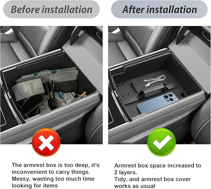 SKTU 2-Pack for 2024 2025 2026 Chevy Traverse Center Console Organizer for 2024 2025 2026 Chevy Traverse Console Tray 2024 2025 2026 Chevy Traverse Accessories Lower Console Tray