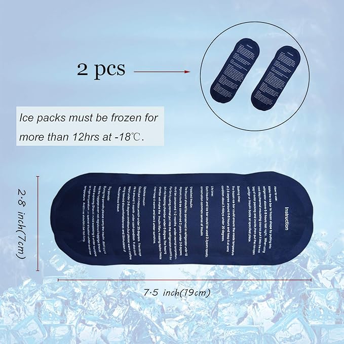 apollo walker Insulin Cooler Travel Case Diabetic Medication Cooler with Ice Packs and Insulation Liner insulin cooler travel case tsa approved