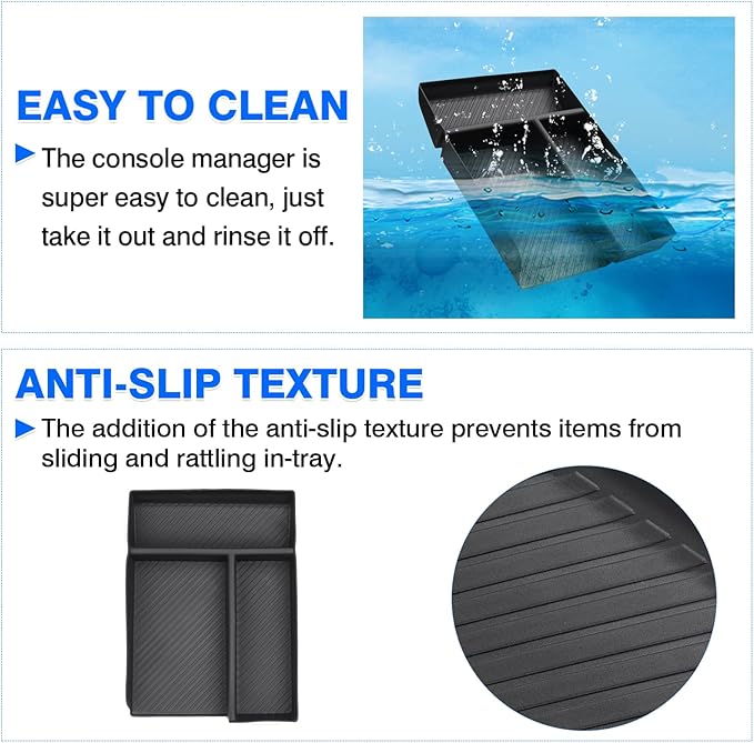 Autorder Center Console Organizer for 2024-2026 Mazda CX-90 CX90 CX-70 CX70 Accessories Armrest Storage Box Secondary Insert Tray with Anti-Slip Mat