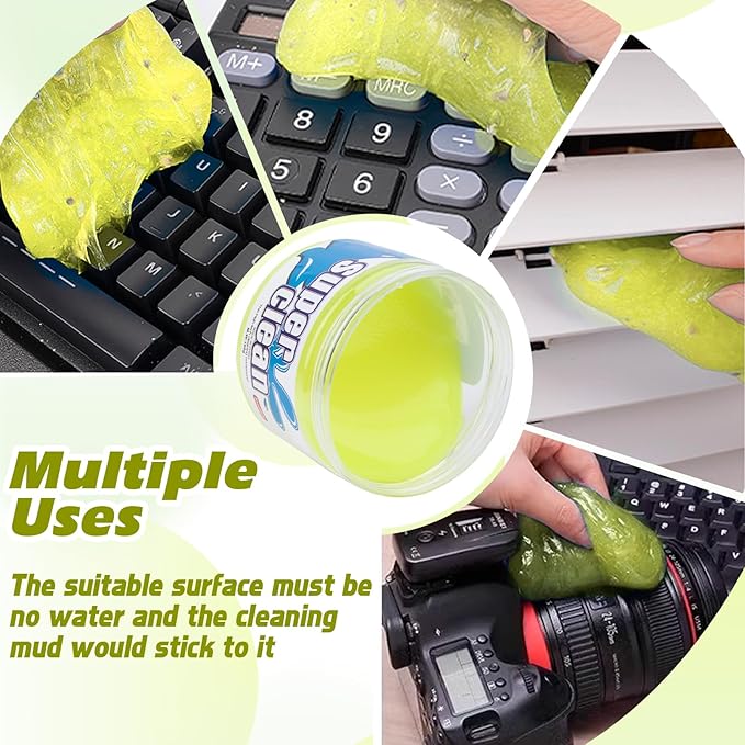 x xotic tech 2Pack Cleaning Gel for Car Putty Detailing Car Interior Slime Cleaning Mud Auto Detailing Tools Kits Keyboard Cleaner Valentines Day Gifts for Men Women Yellow Blue (320g/11.2oz)