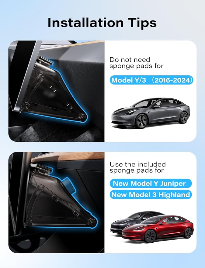 TAZENI Under Screen Storage Box Fit Model Y Juniper Model 3 Highland, Hiddenable Privacy Storage for Model Y 3 Accessories, Center Console Organizer for Model Y 2019~2026 & Model 3 2016-2026