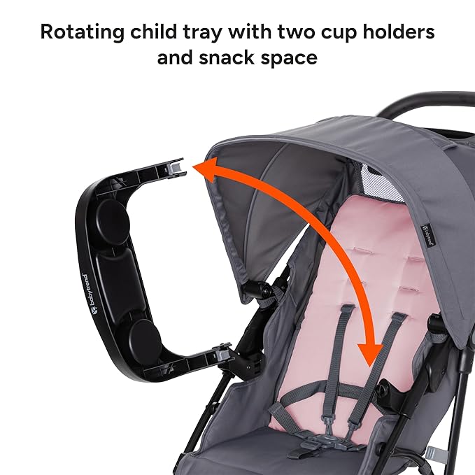 Baby Trend Venture 3-Wheel Stroller Travel System, Dash Pink
