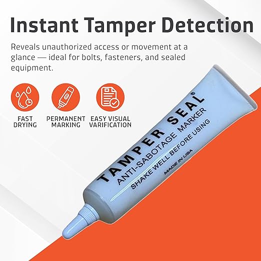 Next Phase – White Tamper Seal Inspection Paint – Tamper-Proof Security Marker for Bolts, Fasteners & Assemblies – Quick-Drying, High-Visibility Paint – Automotive & Industrial Use – 1.5 oz White