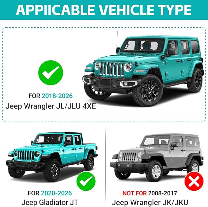 Center Console Organizer Compatible with 2018-2026 Jeep Wangler JL JLU 4xe Rubicon Sahara & 2020-2026 Gladiator JT Accessories, Gear Shift Console Side Box Tray for Jeep Interior Accessories