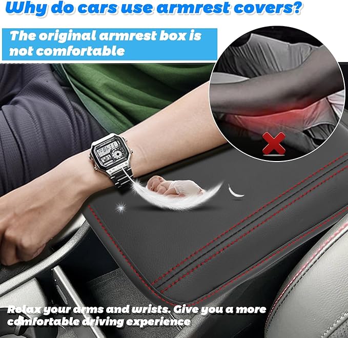 SHAOHAO for 2025 2026 Hyundai Kona Center Console Cover Fit for 2024 2025 2026 Hyundai Kona Accessories (SE, SEL, N Line, Limited Armrest Cover 2025 2026 Kona SX2 Arm Rest Cushion Soft Pad Protector