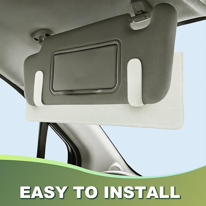 Car Sun Visor Extender, Anti-Glare Sunvisor Extension Shade Attachment for Safe Driving, Clip-On Sun Blocker Sunshade Extender Accessories Universal for SUV, Truck, Sedan(Beige)