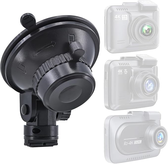 Suction Cup Mount for Rove R2-4K, R2-4K PRO, R2-4K Dual, Stealth 4K, Stealth 4K PRO, Insignia NS-DCDCHH2, 360 J501 Dash Cam Mini Windshield Mount Holder for Rove R2 4K Dash Cam Series