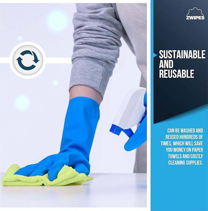 Zwipes Microfiber Cleaning Cloths (36 Pack) Assorted Color