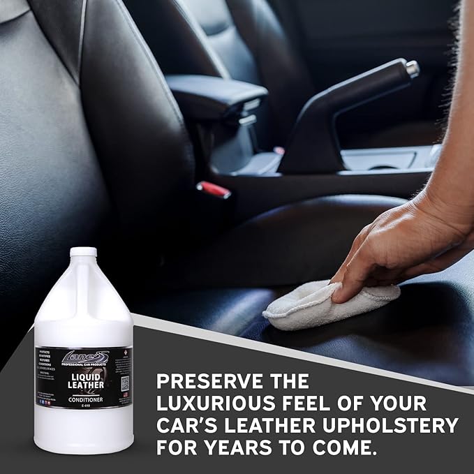 LANE'S Liquid Leather Conditioner- Car Leather Protection, Leather Conditioner- Softens leather, Revives Flexibility, Prevents Fading and Cracking, Easy Application (128 OZ)