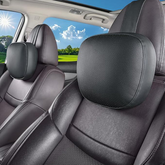Car Neck Pillow Headrest, Relieves Fatigue, Protects Cervical Vertebra, Enhances Driving Experience, Memory Foam Core, Ultra-Soft & Comfortable, Height Adjustable, Breathable, Easy to Clean 1P