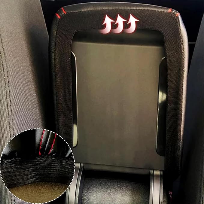 Car Console Covers,Fit for Audi A4 B9 2017-2022, Center Console Cover, Armrest Cover for Car, Non-Slip Car Armrest Cushion Pad, Black