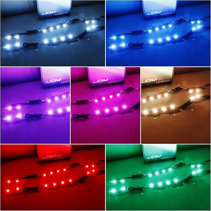 iJDMTOY RGBW Multicolor LED Circuit Board Ambient Lighting Kit Compatible with 2016-2020 Chevrolet Camaro, Control_By_Smartphone