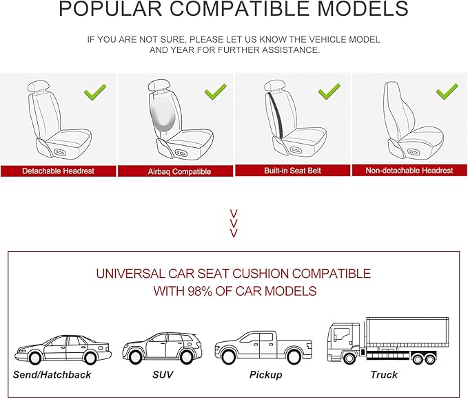 Car Seat Cover for Luxury & Comfort - PU Leather, Anti-Slip, Full Wrap Protection with Storage Pocket for Bottom Cushion - Universal Fit for 95% of Vehicles (Dull-red,2 Piece)