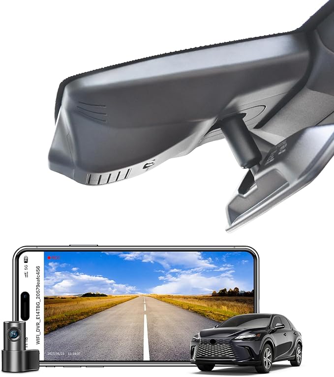 Front 4K & Rear 1080p Dash Cam Custom Custom for Lexus RX 2023 2024 2025 2026(Model C),RX 350 350h 450h 500h Premium Luxury F Sport etc,OEM Look,UHD 2160P Video,Parking Mode,WiFi & App,128GB Card