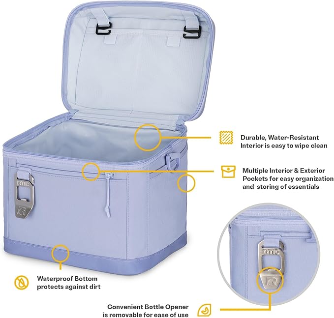 RTIC 15 Can Everyday Cooler, Soft Sided Portable Insulated Cooling for Lunch, Beach, Drink, Beverage, Travel, Camping, Picnic, for Men and Women