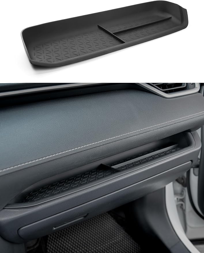 3PCS Compatible with Toyota RAV-4 Accessories Center Console Storage Tray Armrest Glove Box Organizer Passenger-side Rubber Pad for RAV4 2019-2025 Accessories