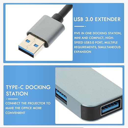 High-Speed USB Hub Expander for Laptop Computer Multiple USB Adapter for Keyboard Mouse Printer and External Drives Plug and Use Data Splitter